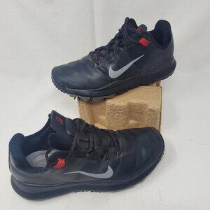 Nike Tiger Woods TW Golf Shoes Black Lace Up Cleats Men Size 7.5 532622-001